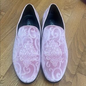 Pink Velvet Men's Loafers. Size 12.